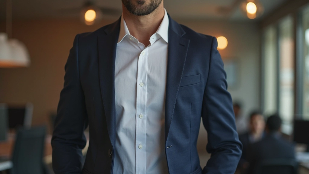 Man die succesvol mindset demonstreert met vertrouwen